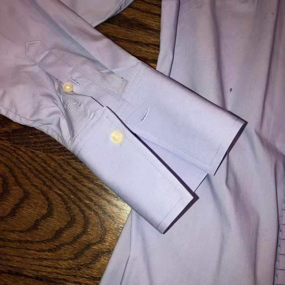 Banana Republic Blue Oxford Button-up Ruffle 6 - Picture 5 of 8